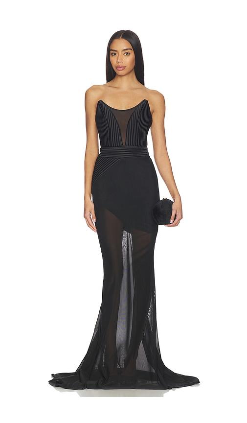zhivago we cast shadow gown in black. - size 0 (also in 2, 8, 10)