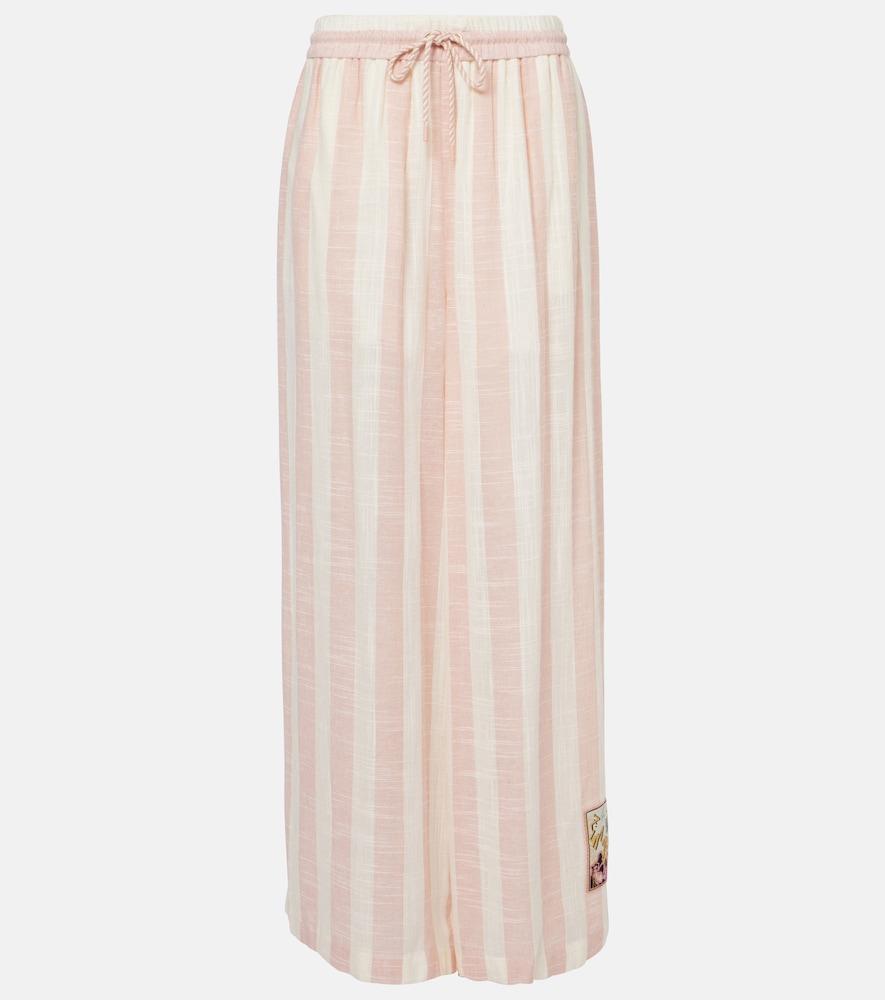 zimmermann acacia striped wide-leg pants