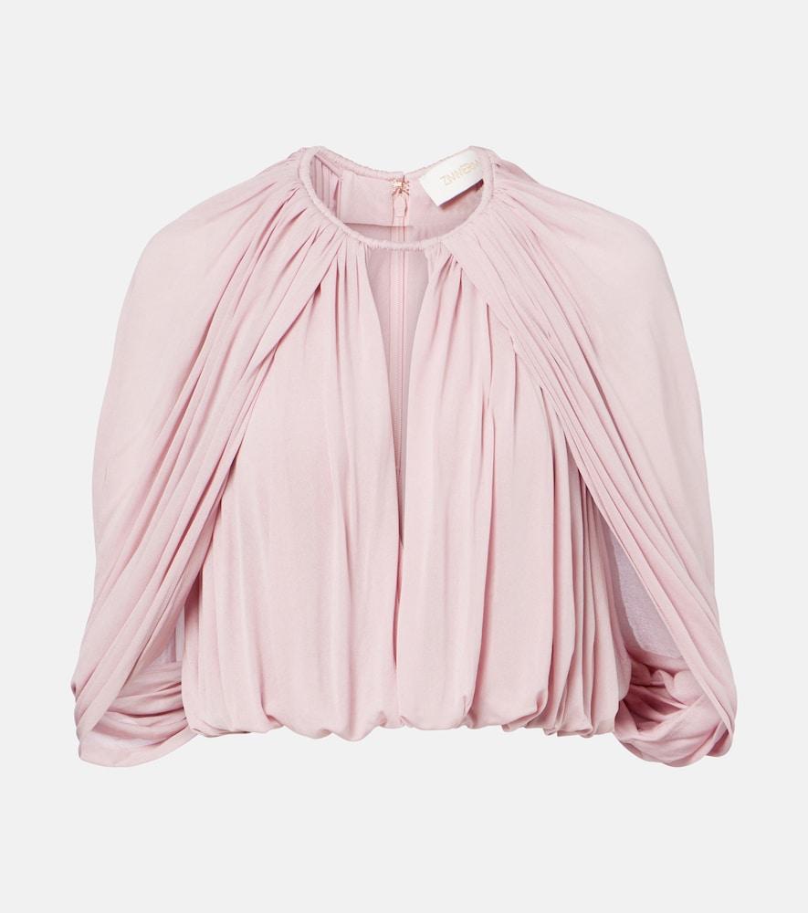 zimmermann alchemy caped draped blouse