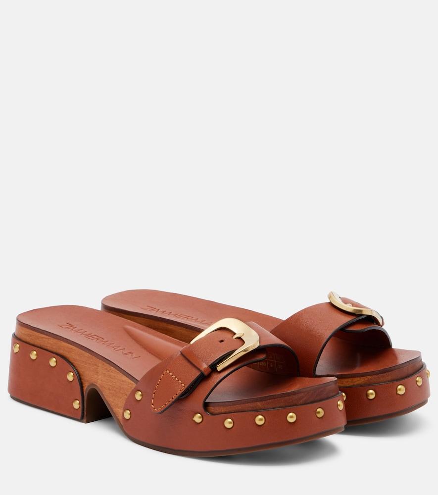 zimmermann alight leather mules