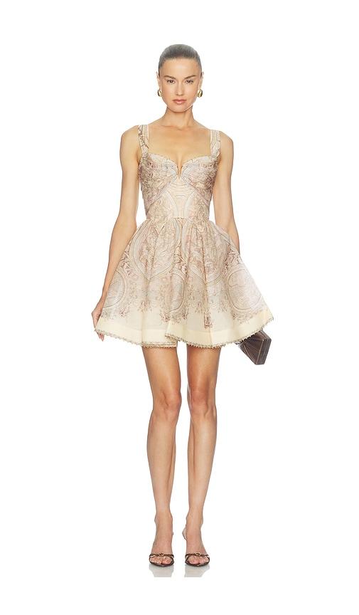 zimmermann ascent drape mini dress in pink. - size 3/l (also in 4/xl)