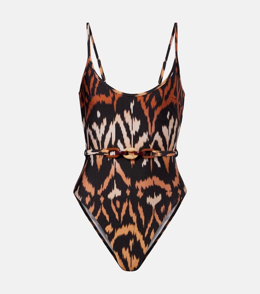 zimmermann aster scoop printed swimsuit