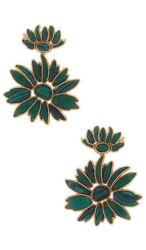 zimmermann botanica dangles earrings in metallic gold.