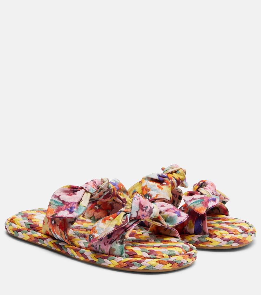 zimmermann carousel printed espadrille slides