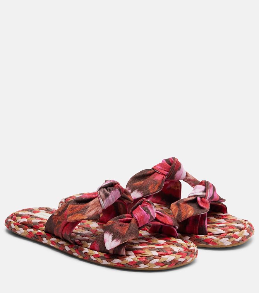 zimmermann carousel printed espadrille slides
