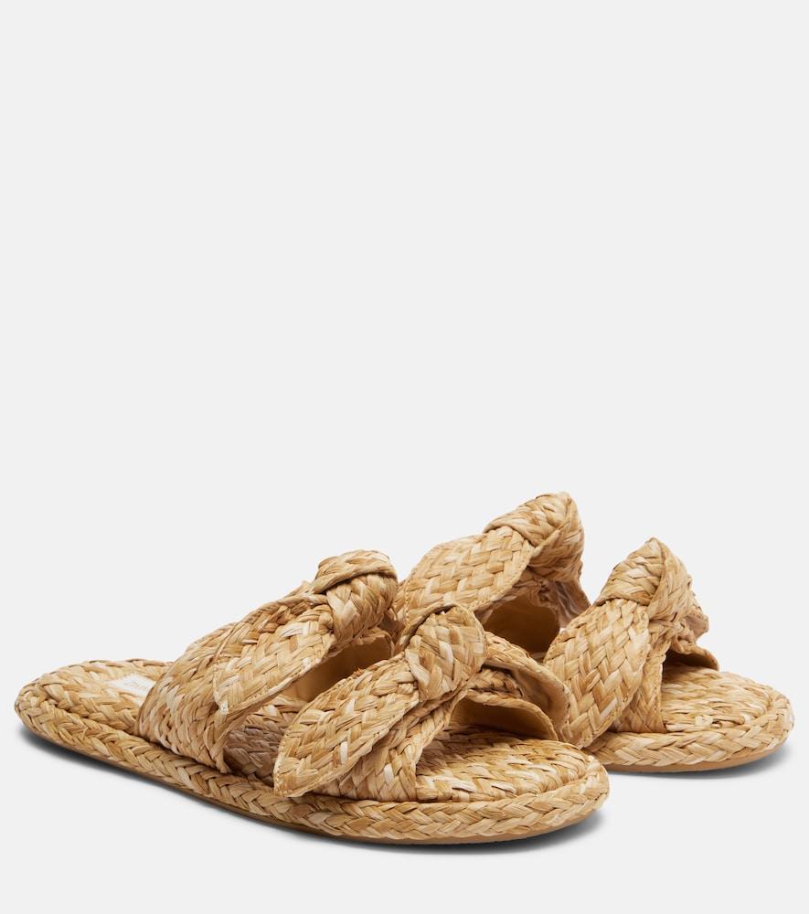 zimmermann carousel raffia espadrille slides