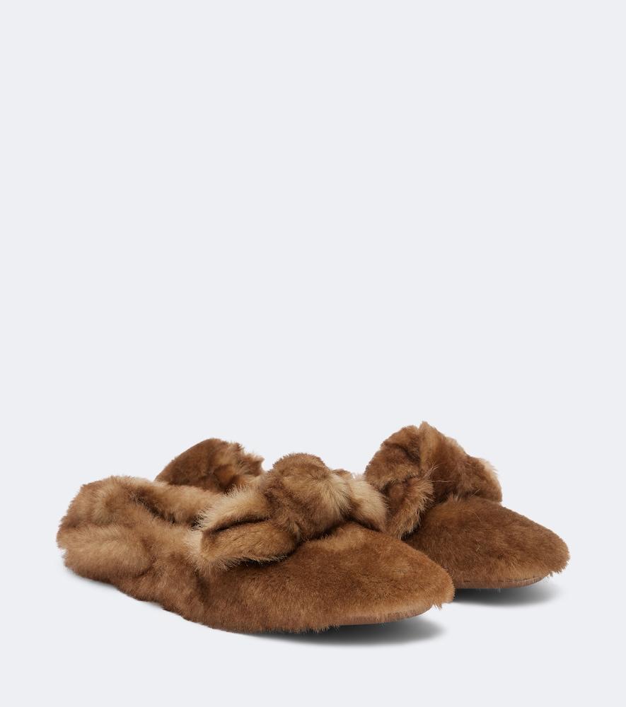 zimmermann carousel shearling ballet flats