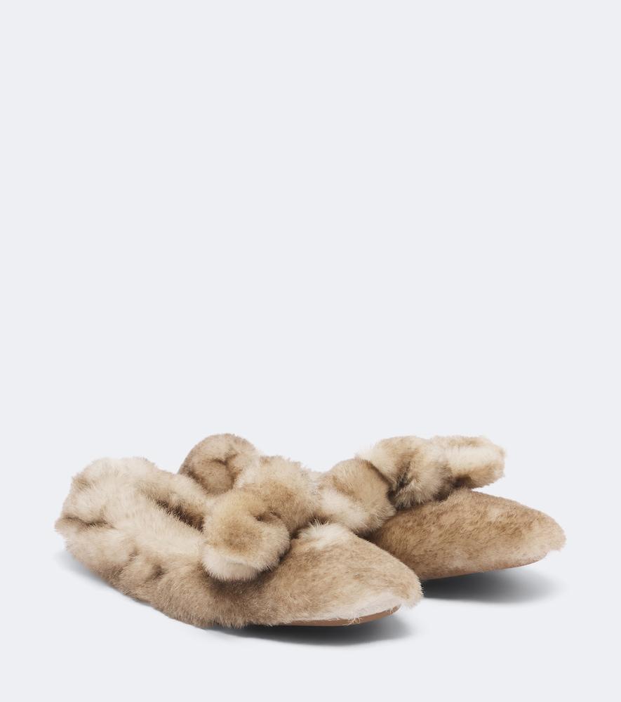zimmermann carousel shearling ballet flats