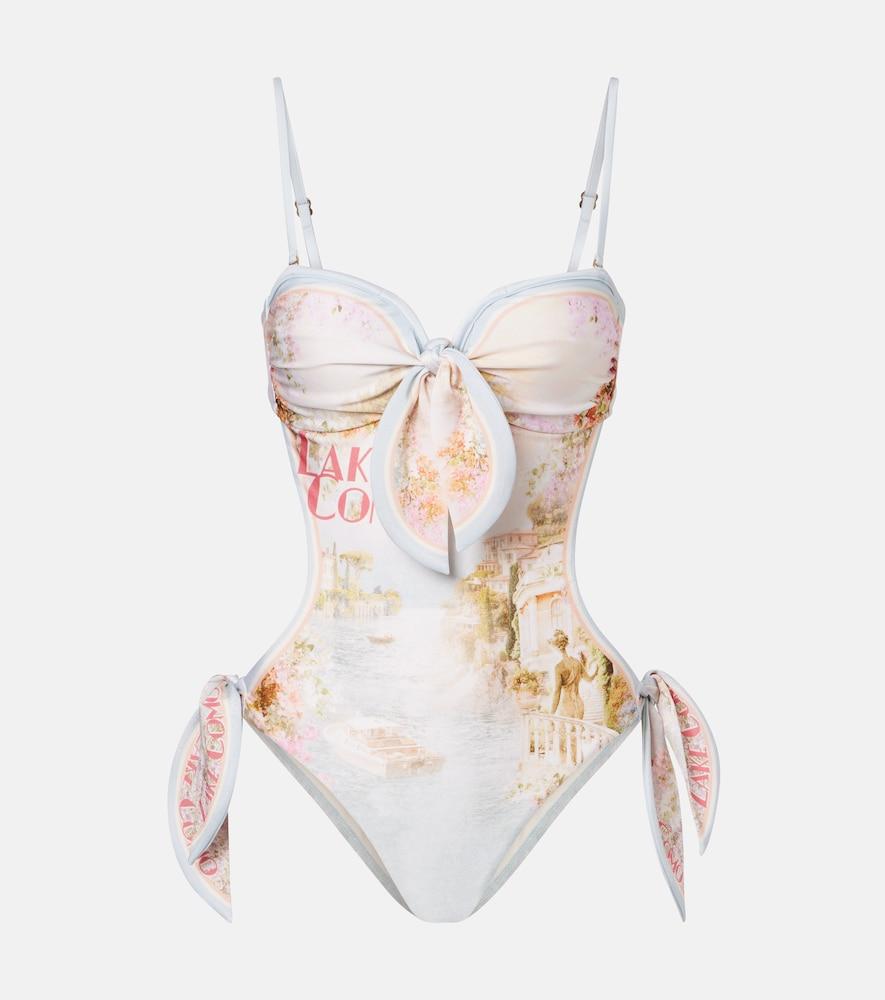 zimmermann como printed swimsuit