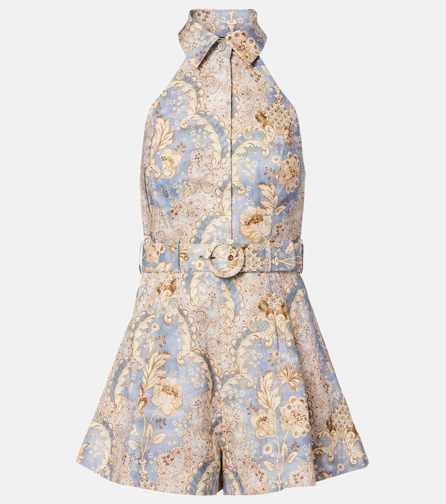 zimmermann daylight printed linen romper