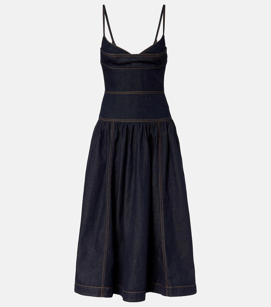 zimmermann denim midi dress