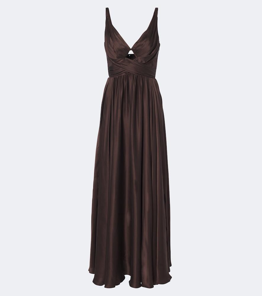 zimmermann draped silk maxi dress