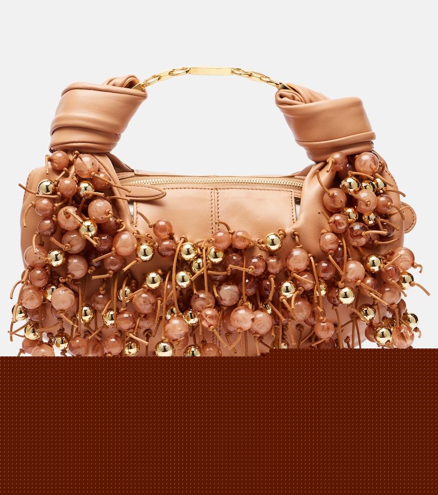 zimmermann foam beaded leather shoulder bag