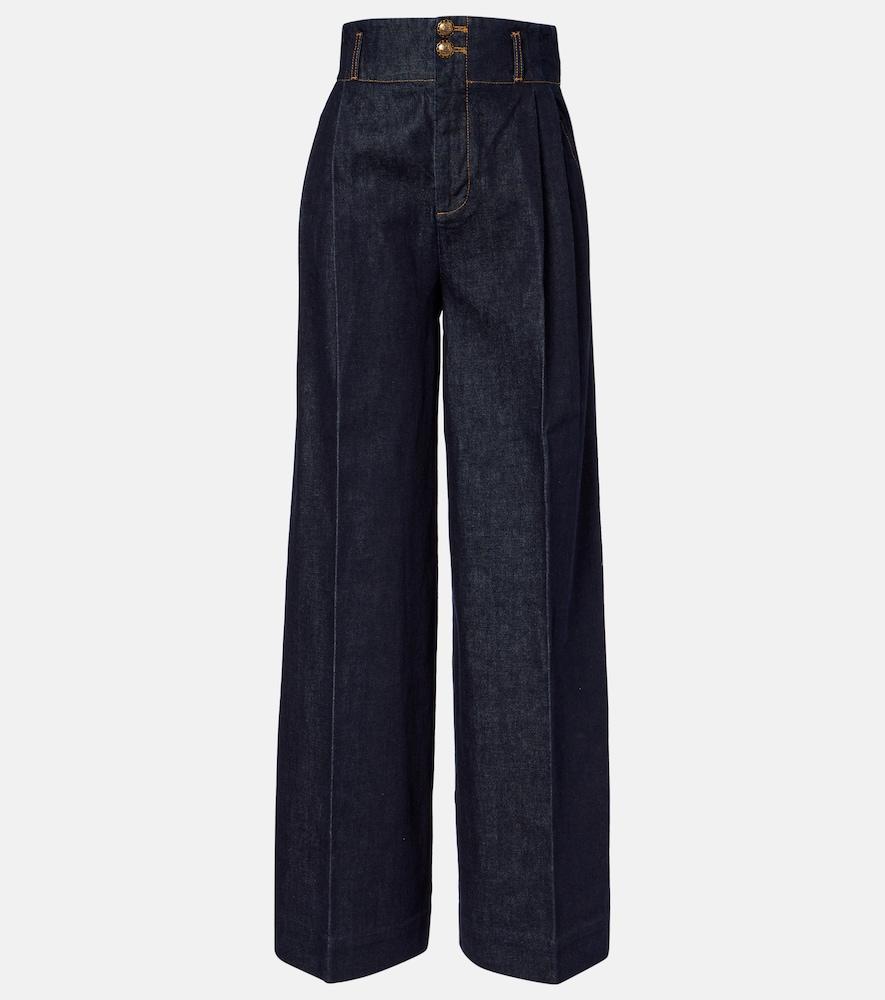 zimmermann hypnotic high-rise wide-leg jeans