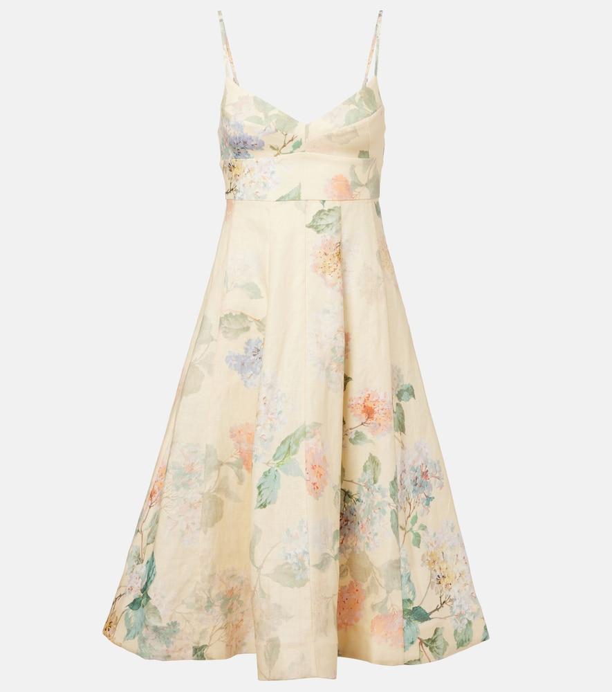 zimmermann illuminate linen midi dress