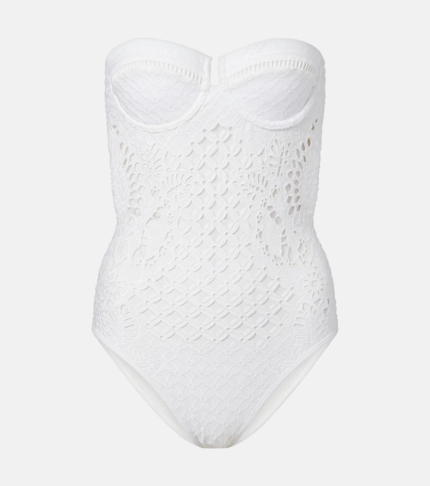 zimmermann indra embroidered swimsuit