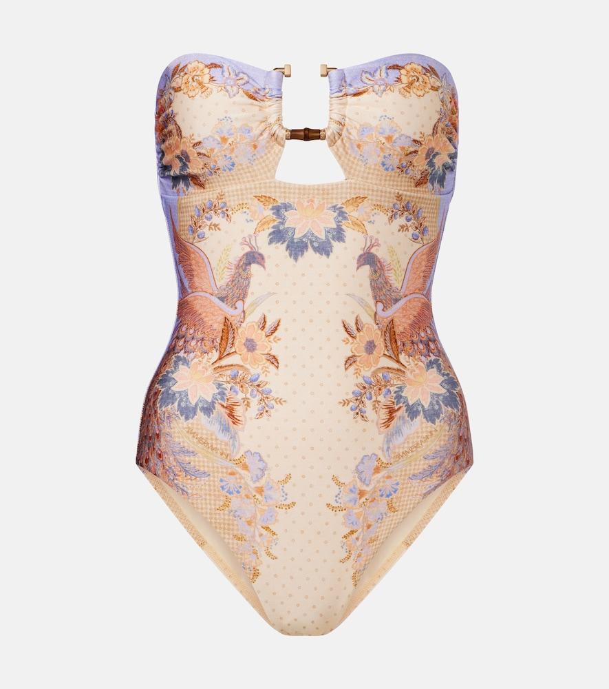 zimmermann indra printed swimsuit