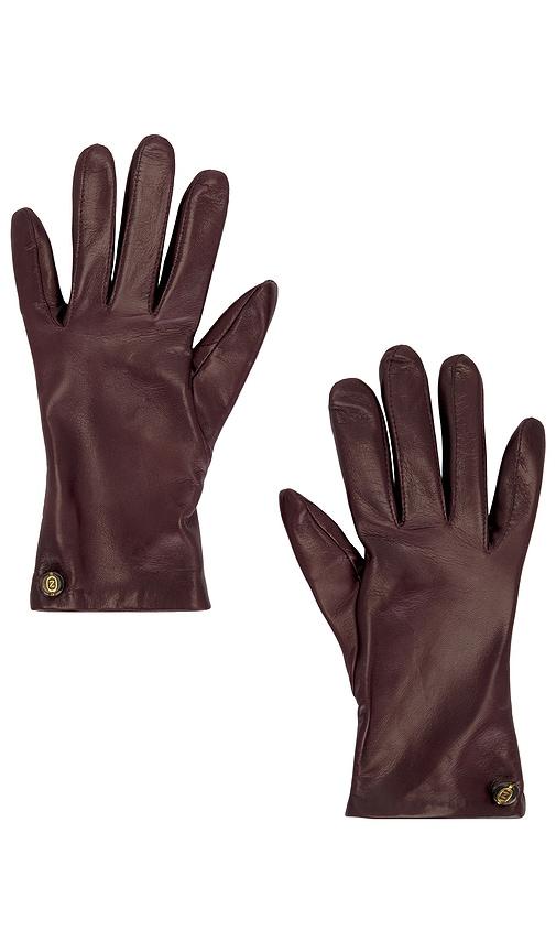 zimmermann leather gloves in burgundy. - size m/l (also in s/m)