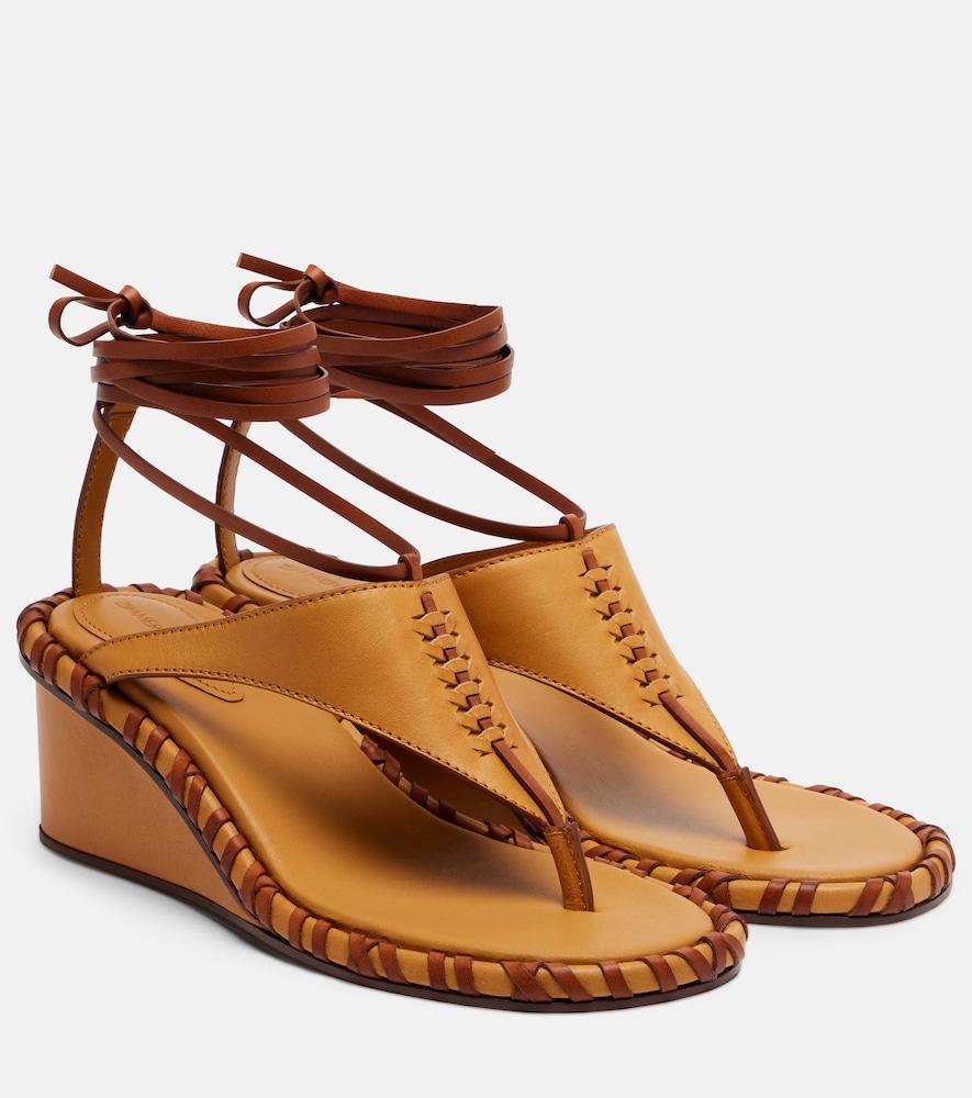zimmermann leather wedge sandals