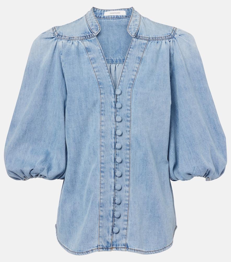 zimmermann lucky denim blouse