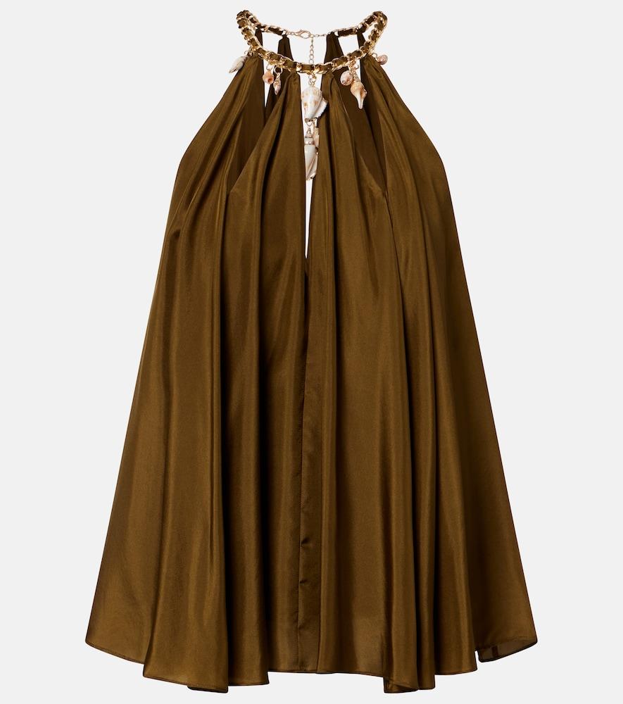 zimmermann mahon embellished silk top