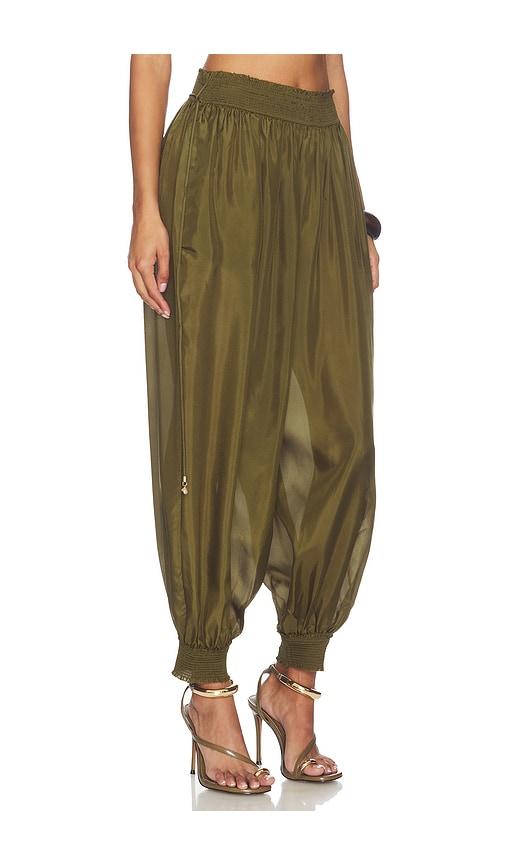 zimmermann mahon harem pant in olive. - size 1/s (also in 2/m, 3/l)