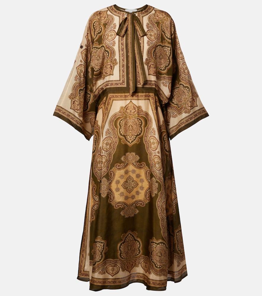 zimmermann mahon paisley silk midi dress