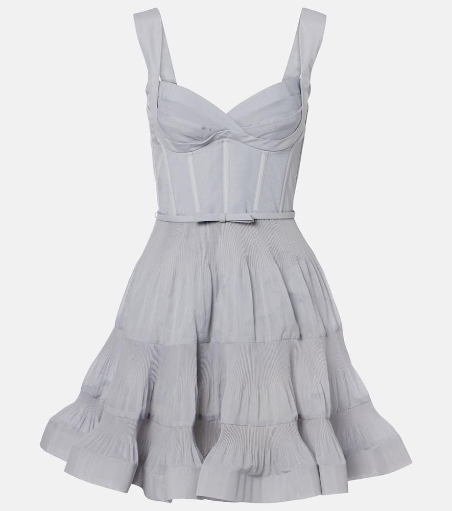 zimmermann pleated bustier minidress
