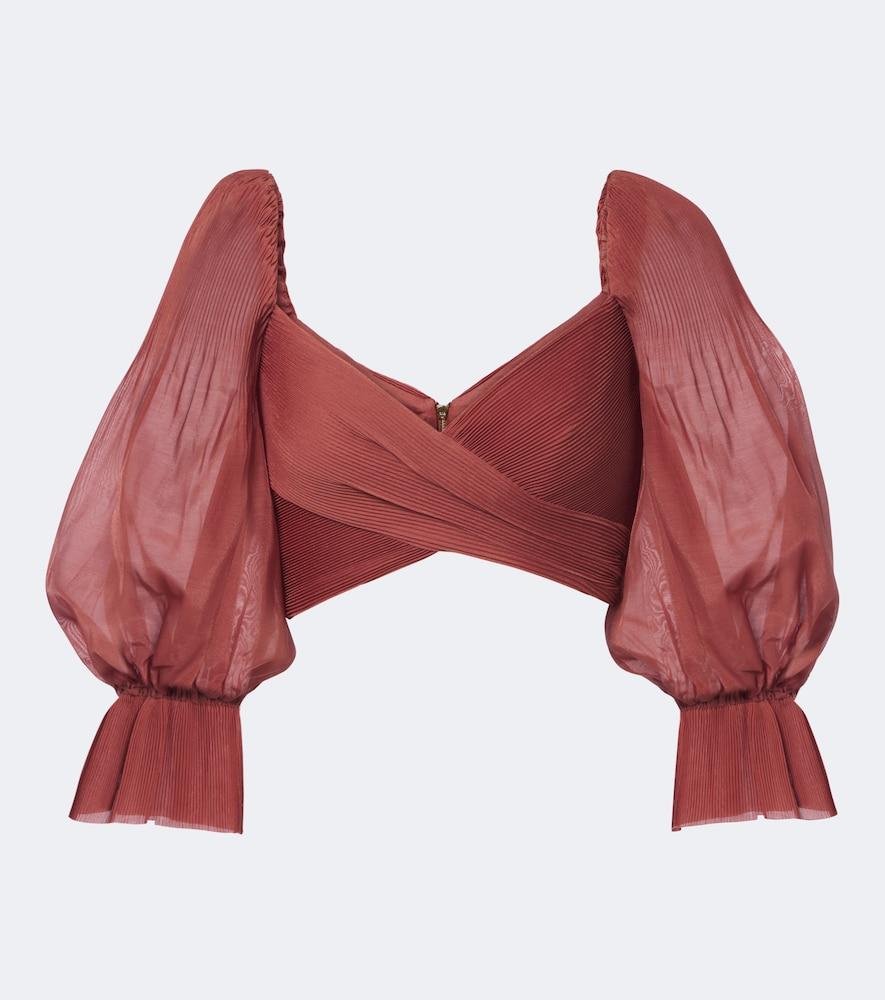 zimmermann pleated crop top