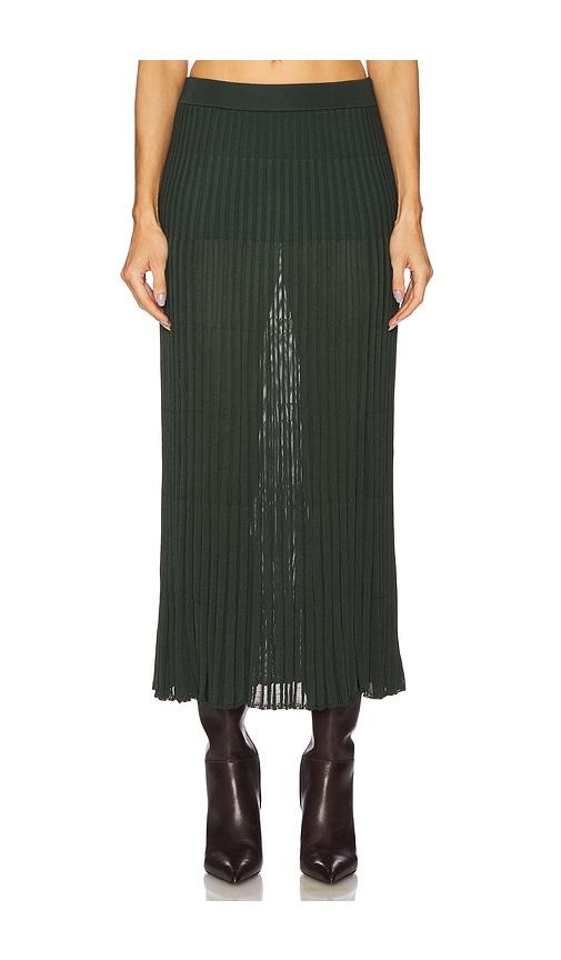 zimmermann pleated midi skirt in dark green. - size 1/s (also in 2/m, 3/l)