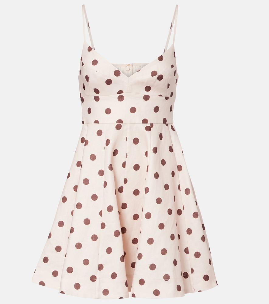 zimmermann polka-dot cotton minidress