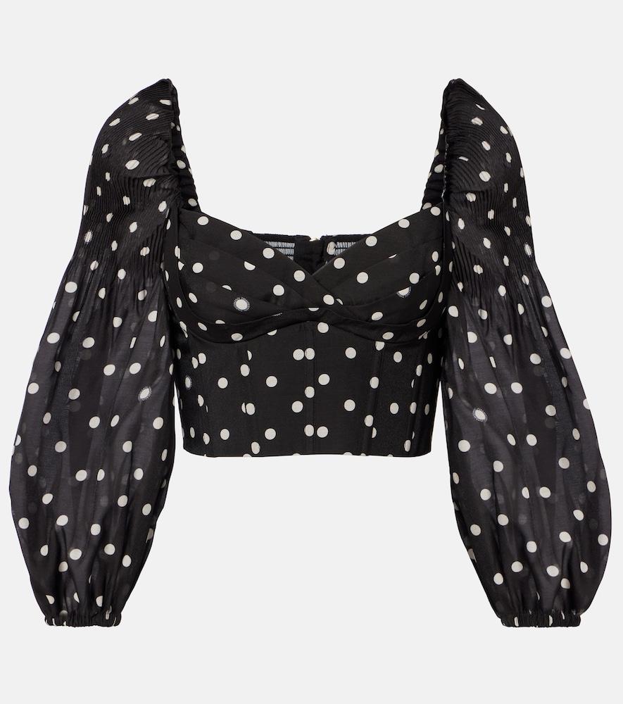 zimmermann polka-dot crop top