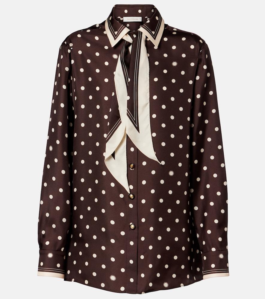 zimmermann polka-dot silk shirt