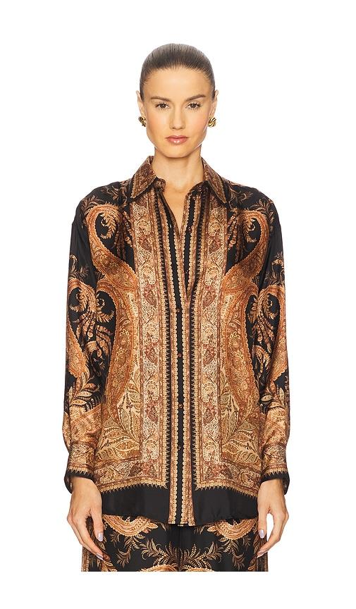 zimmermann relaxed shirt in black. - size 1/s (also in 4/xl)