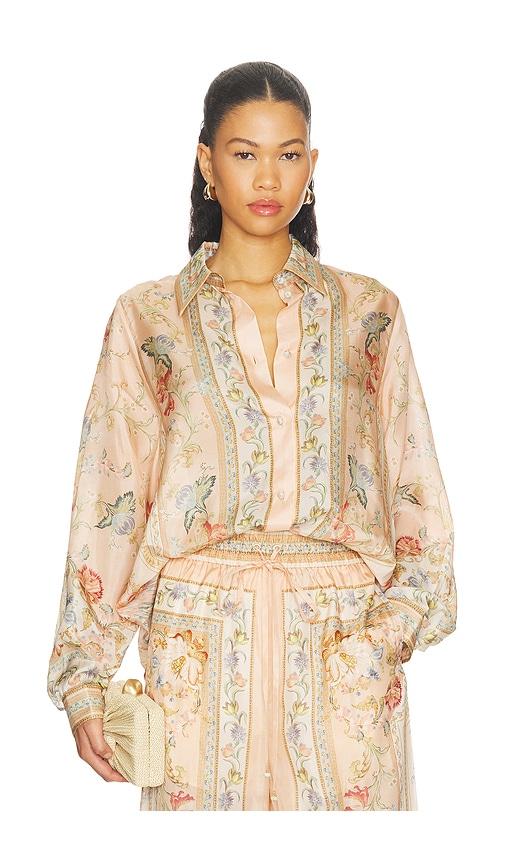 zimmermann roselight relaxed shirt in pink. - size 3/l (also in 4/xl)