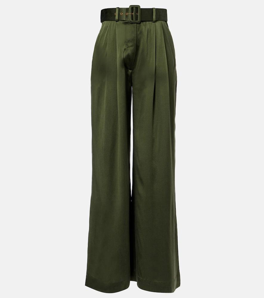 zimmermann silk wide-leg pants