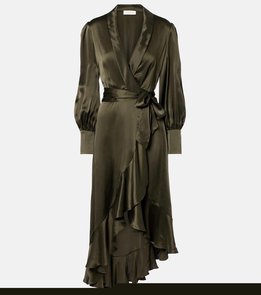 zimmermann silk wrap dress