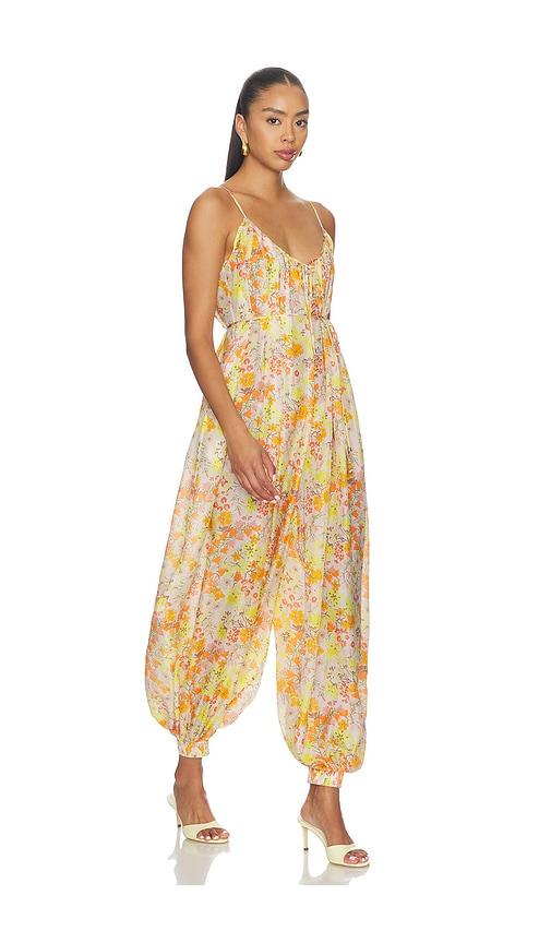 zimmermann solstice jumpsuit in yellow. - size 1/s (also in 2/m, 3/l, 4/xl)