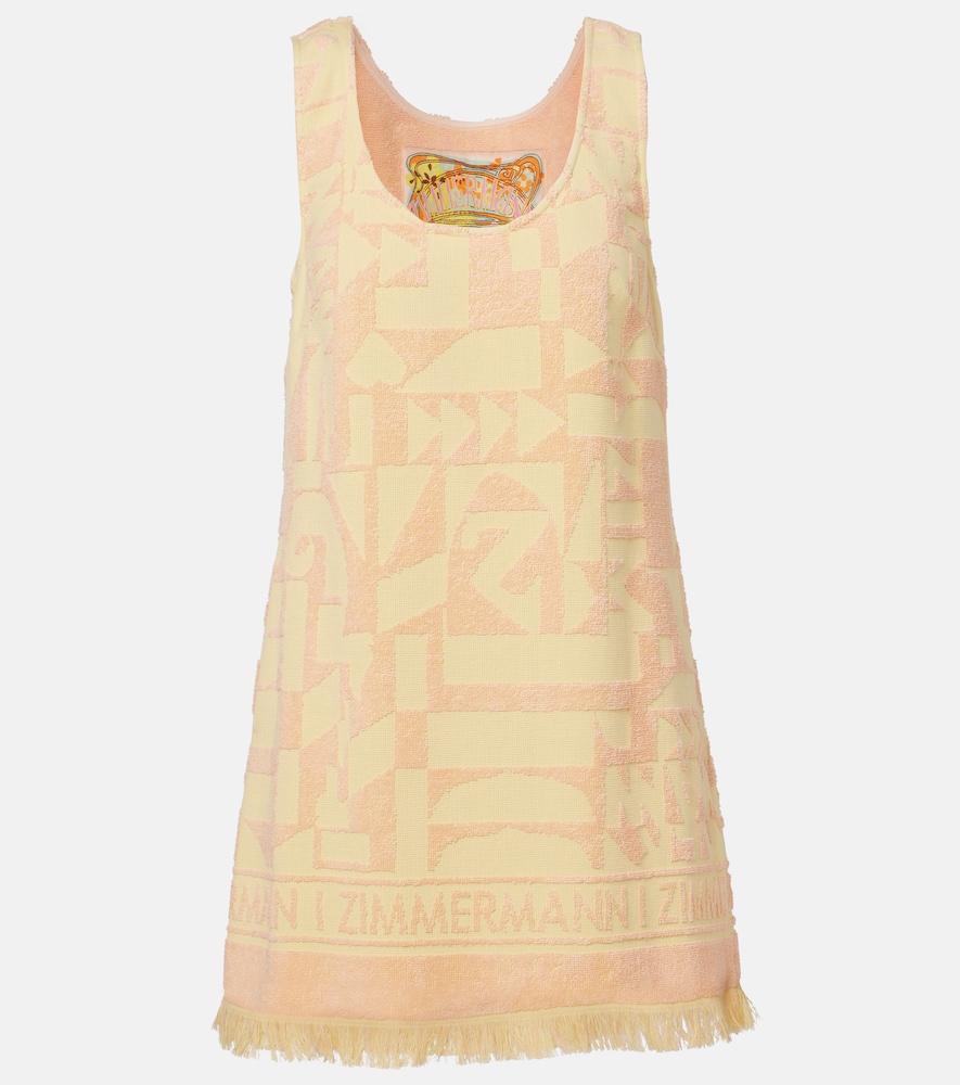 zimmermann solstice towelling cotton terry minidress