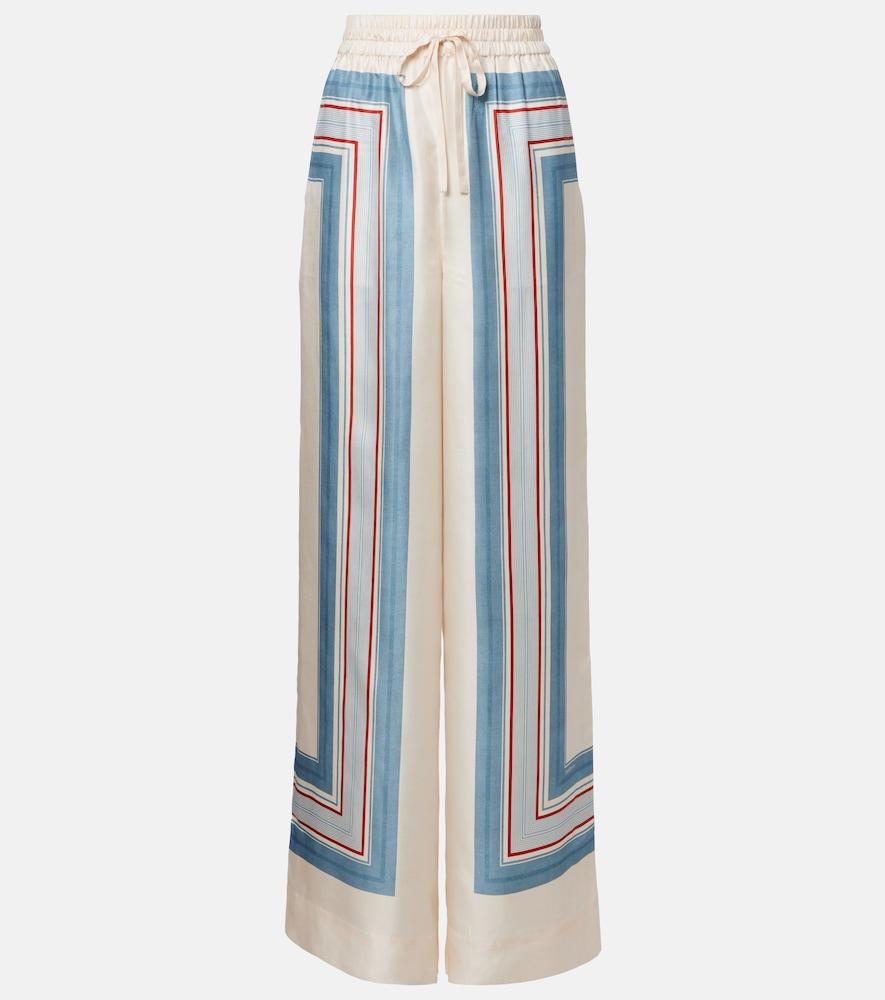 zimmermann striped silk palazzo pants