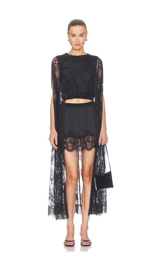 zimmermann valiant lace caped top in black. - size 0/xs (also in 1/s, 4/xl)