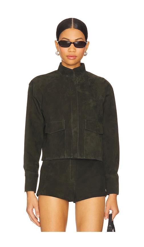 zut x revolve remon suede jacket in olive. - size l (also in xs)